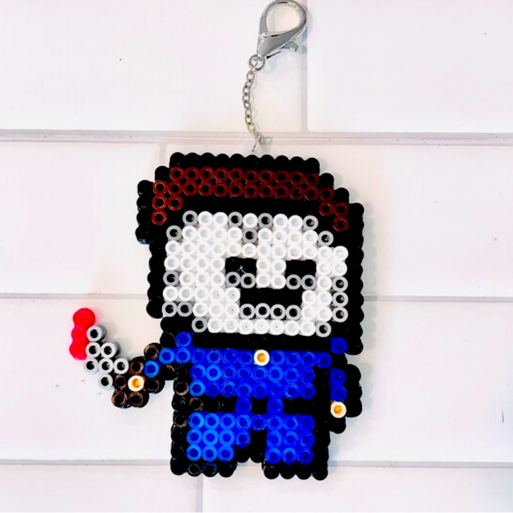 Michael Meyers Halloween Perler bead art keychain
